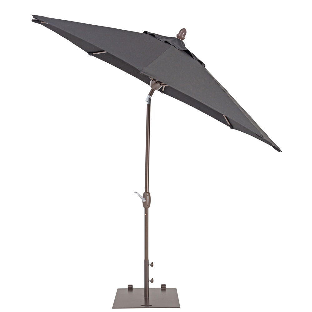 TrueShade Plus 9' Market Umbrella with Auto Tilt and Crank Black