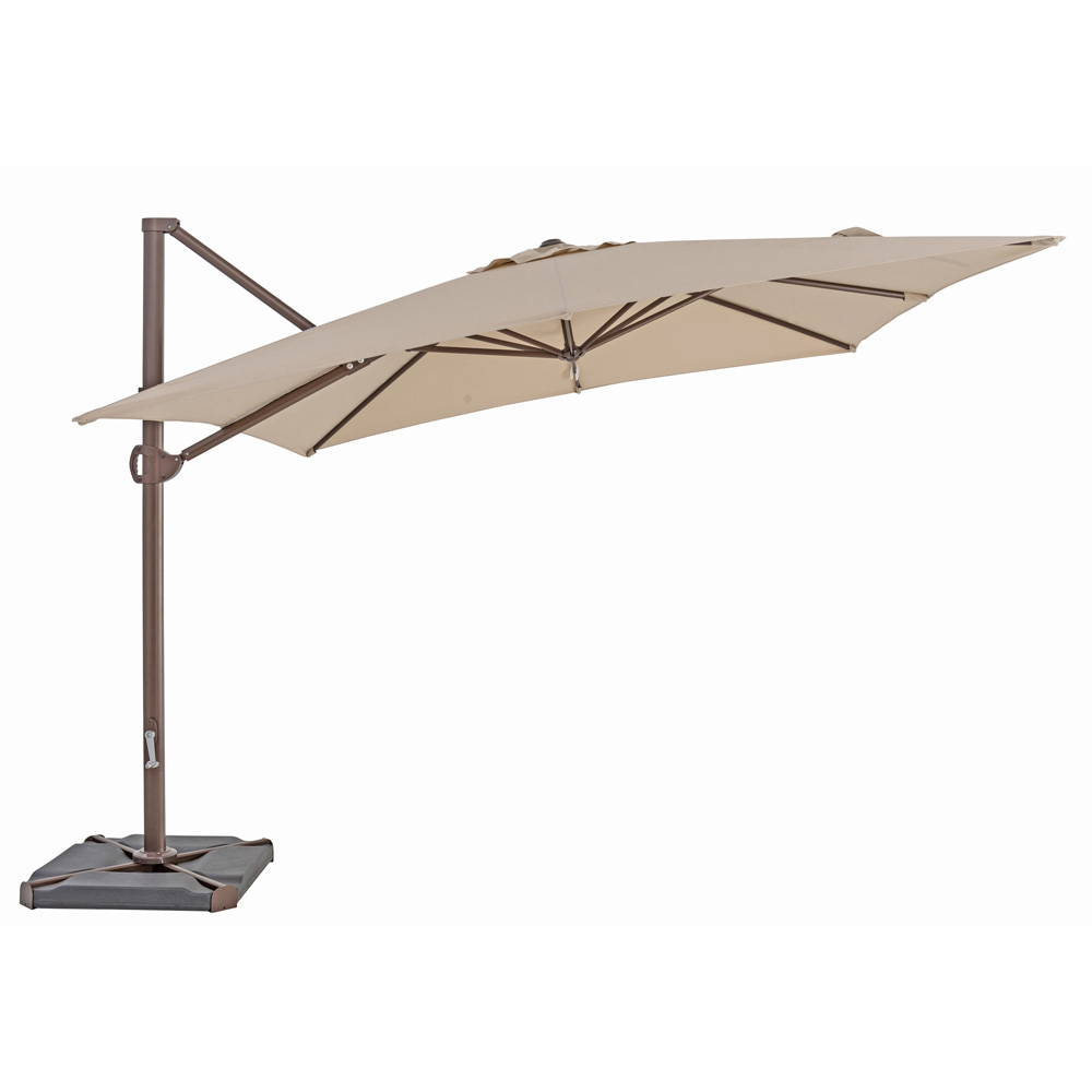 TrueShade Plus 10' x 10' Cantilever Square Umbrella Antique Beige