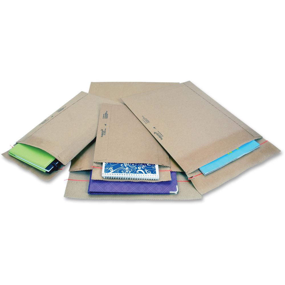 Jiffy Mailer Padded Self-seal Mailers - Padded - #4 - 9 1/2" Width x 14 1/2" Length - Self-sealing - Kraft, Fiber - 100 / Carton