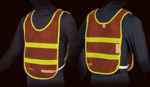 Reflective Standard Safety Vest - XL Orange/Lime