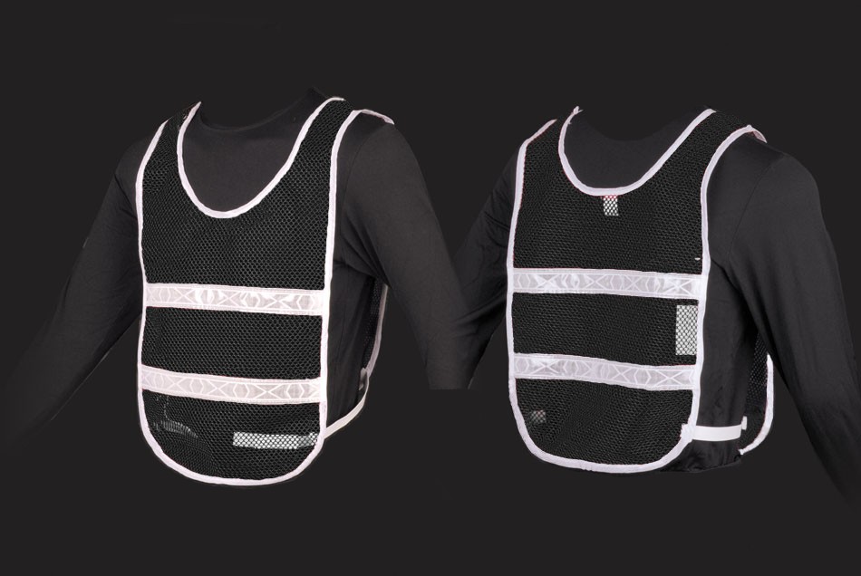 Reflective Standard Safety Vest - L Black/White