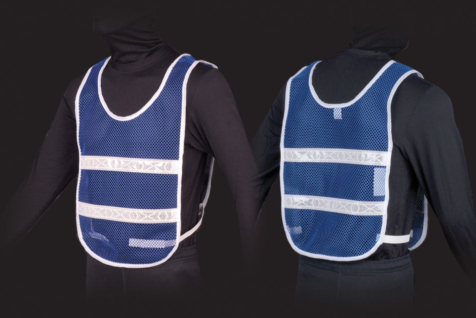 Reflective Standard Safety Vest - XL Blue/White