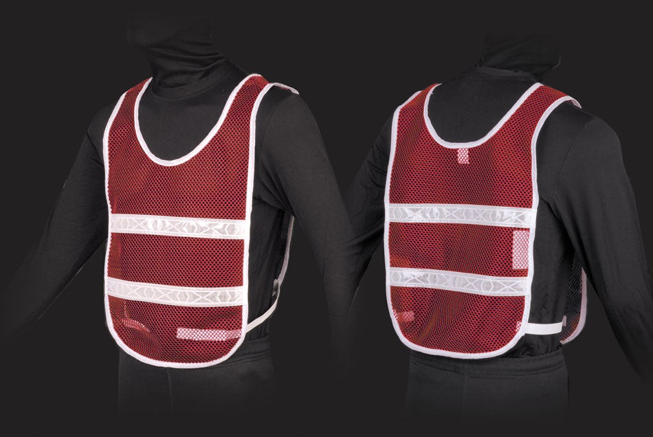 Reflective Standard Safety Vest - XL Red/White