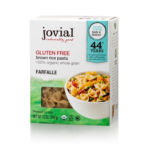 Jovial Gluten Free Brown Rice Pasta Farfalle (12x12 OZ)