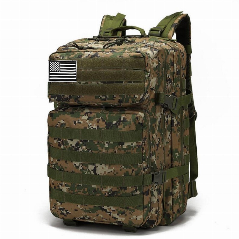 Tactical Military 45L Molle Rucksack Backpack - Camo ACU