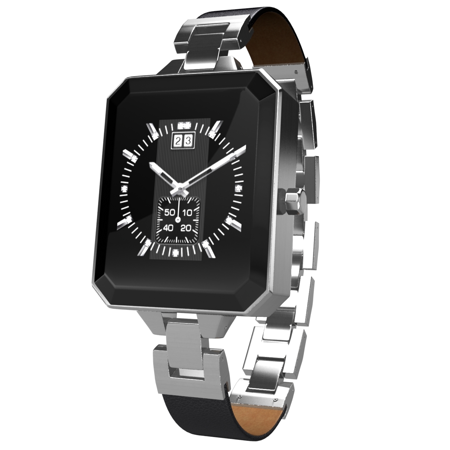Karacus K2MS Metallic Silver Dione Smart Watch With 6 Pattern