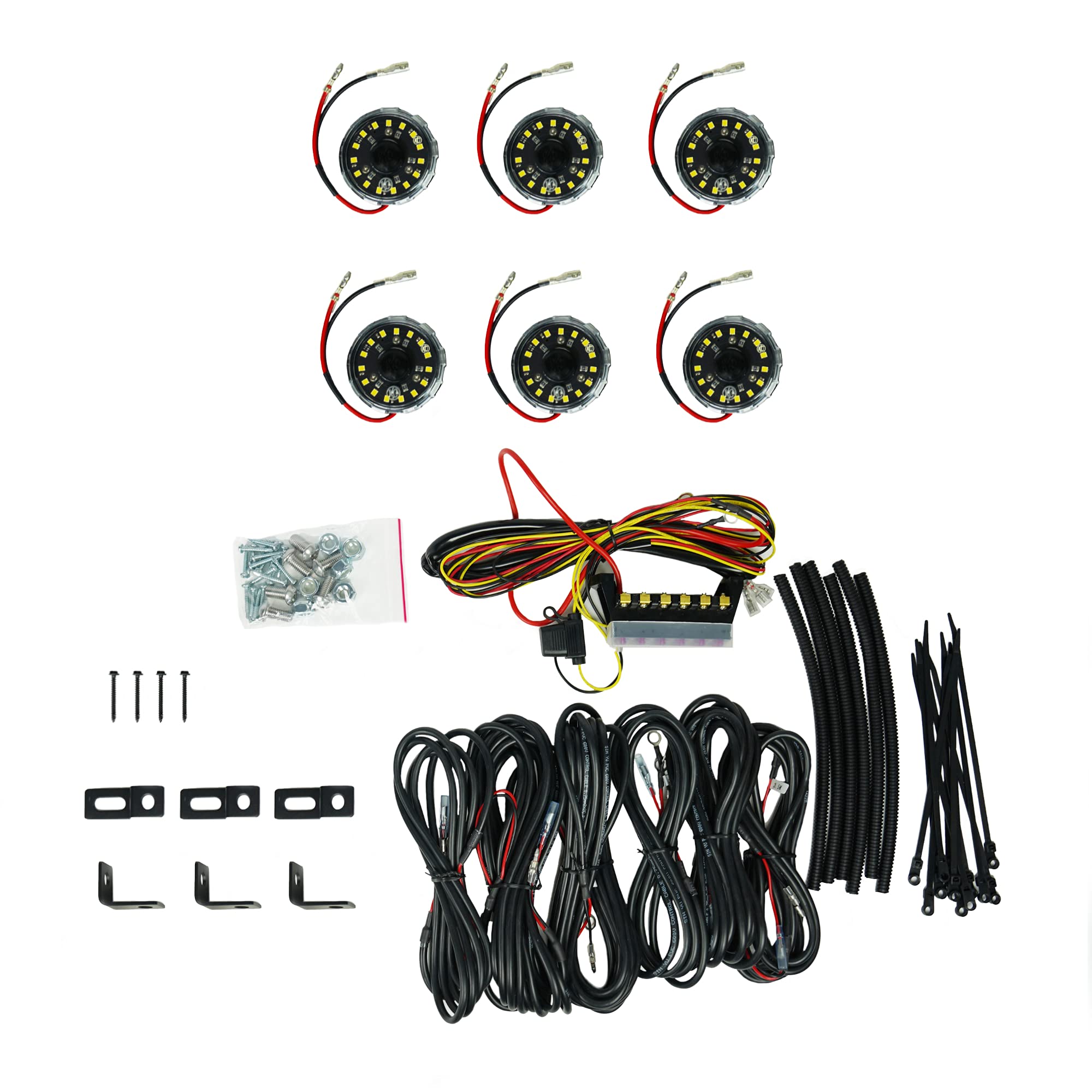 CYCLONE V2 LED  ROCK LIGHT  6LIGHT SYSTEM  CLEAR  5W FLOOD BEAM