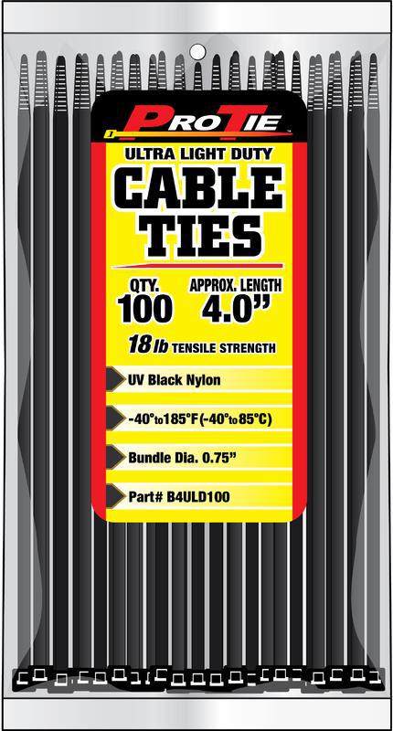 B4ULD100 4 In. 100Pk Cable Ties
