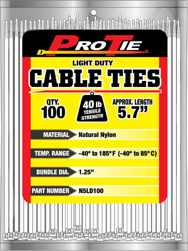 N5LD100 5.7 In. 100Pk Cable Ties