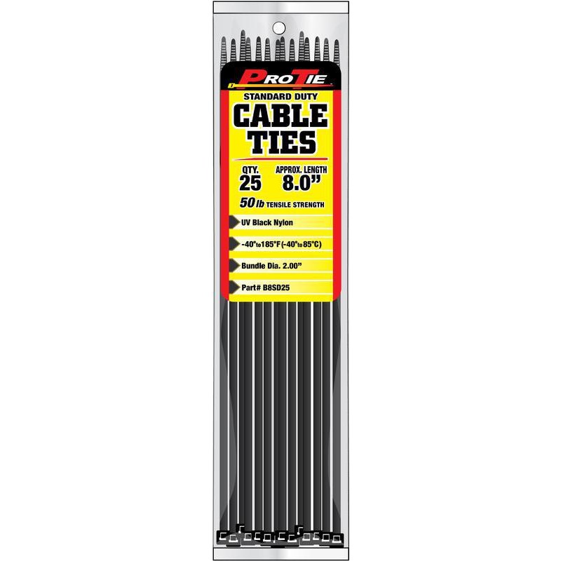 B8SD25 8 In. 25Pk Cable Ties