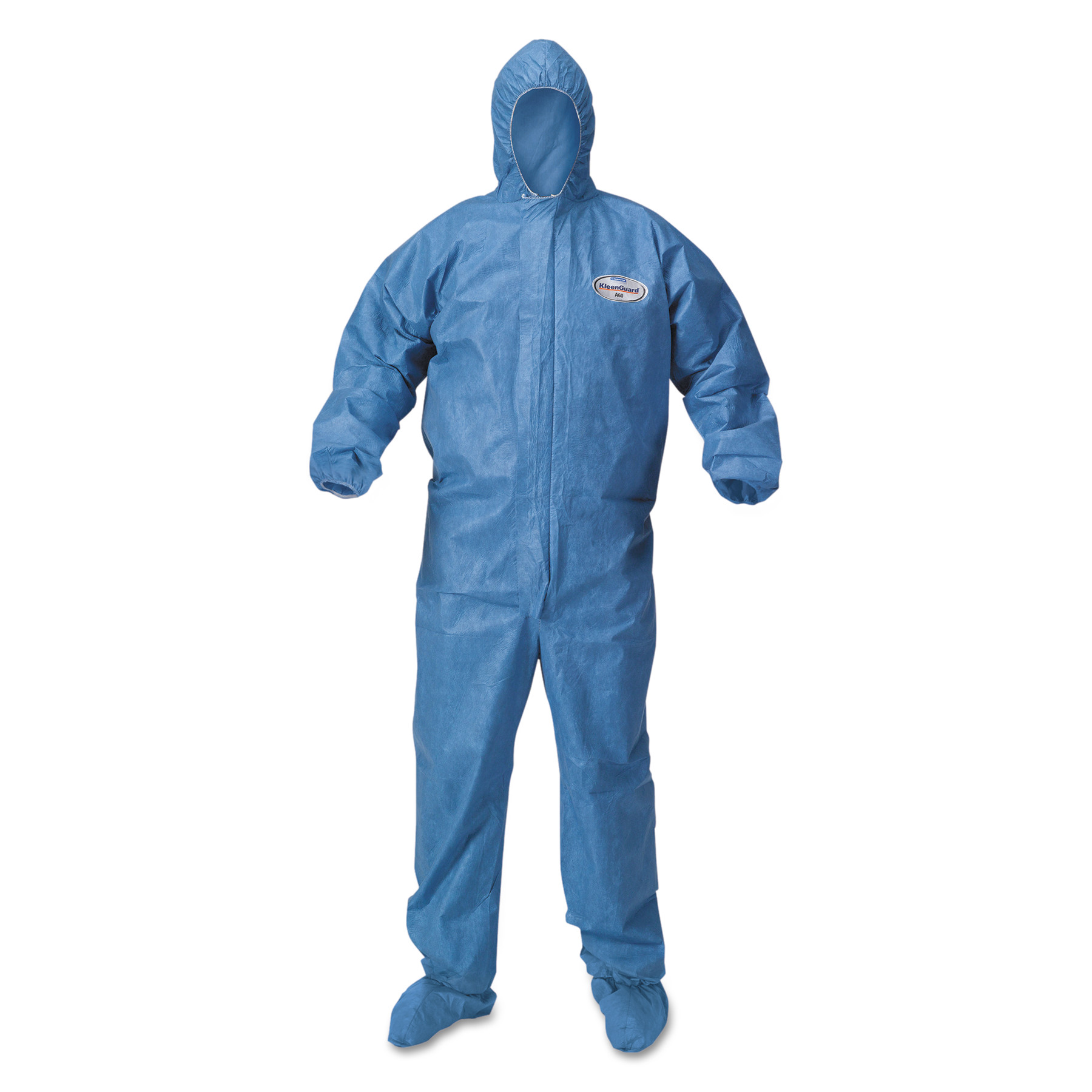 A60 Blood and Chemical Splash Protection Coveralls, 3X-Large, Blue, 20/Case