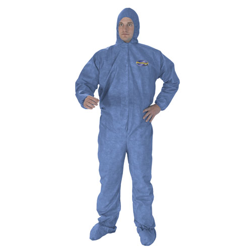 A60 Elastic-Cuff, Ankle & Back Coveralls, Blue, X-Large, 24/Case