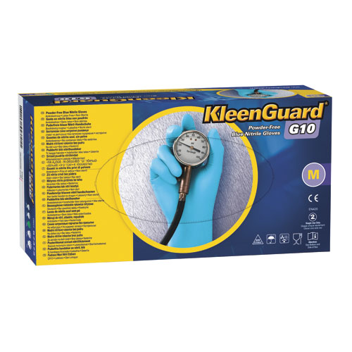 G10 Blue Nitrile Gloves, Powder-Free, Blue, Medium, 100/Box