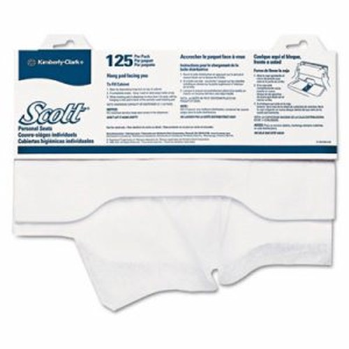 Personal Seats Sanitary Toilet Seat Covers, 15" x 18", 125/Pack