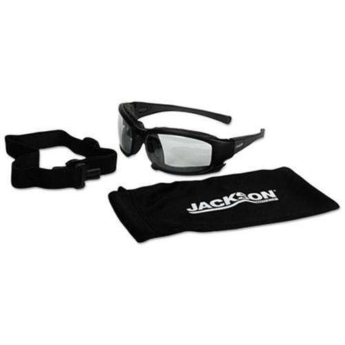 V50 AntiFog Calico Safety Eyewear, Black Frame, Clear Lens,Nylon/Polycarb,12/Ctn