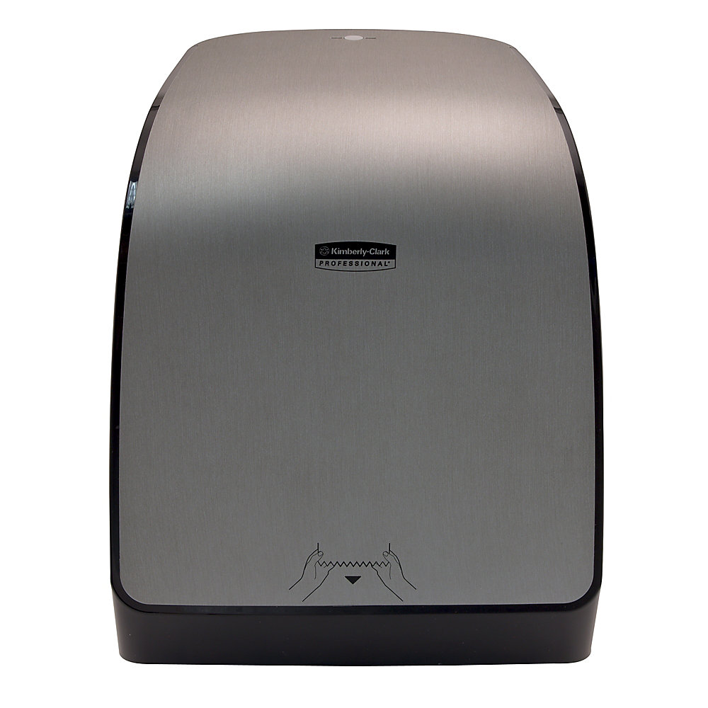 Pro Electronic Hard Roll Towel Dispenser, 12.66 x 9.18 x 16.44, Brushed Silver