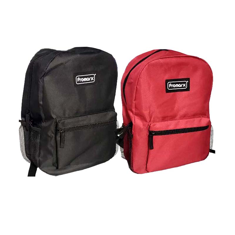 Back Pack, 15" with 2 Side Mesh Pockets, Assorted Colors, Pack of 2