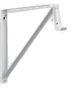 RP-0045-WT White Shelf/Rod Bracket