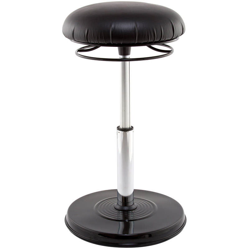 Office PLUS Everyday Adjustable Chair 18.5-26.75" Black Leather-Like
