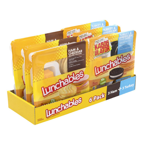 Lunchables Variety Pack, Turkey/American and Ham/Cheddar, 6/Box, Free Delivery in 1-4 Business Days