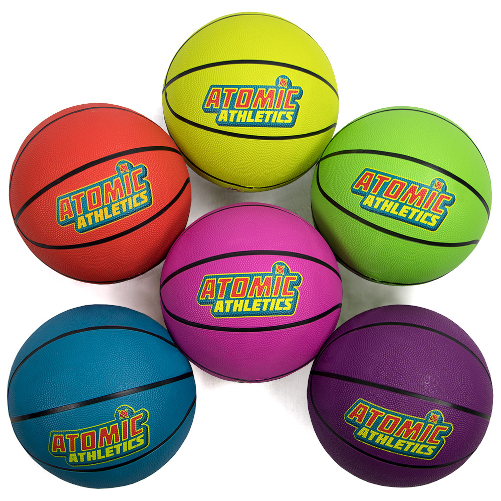 6 Youth Size Neon Basketballs