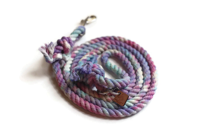 Knotted Rope Dog Leash - 4 ft Unicorn