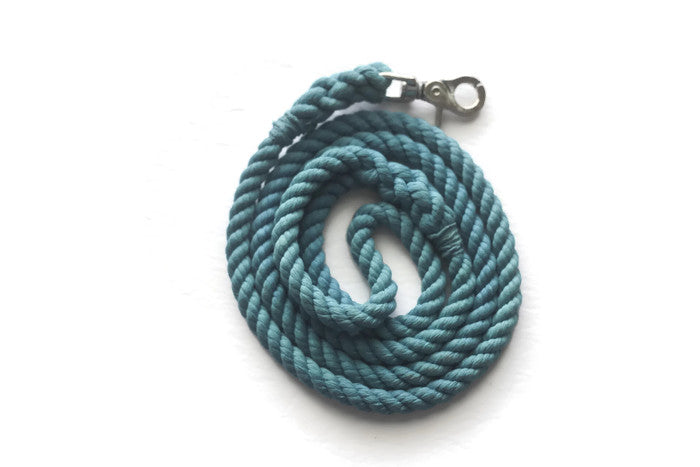 Rope Dog Leash - Traffic Lead (2 ft) Teal