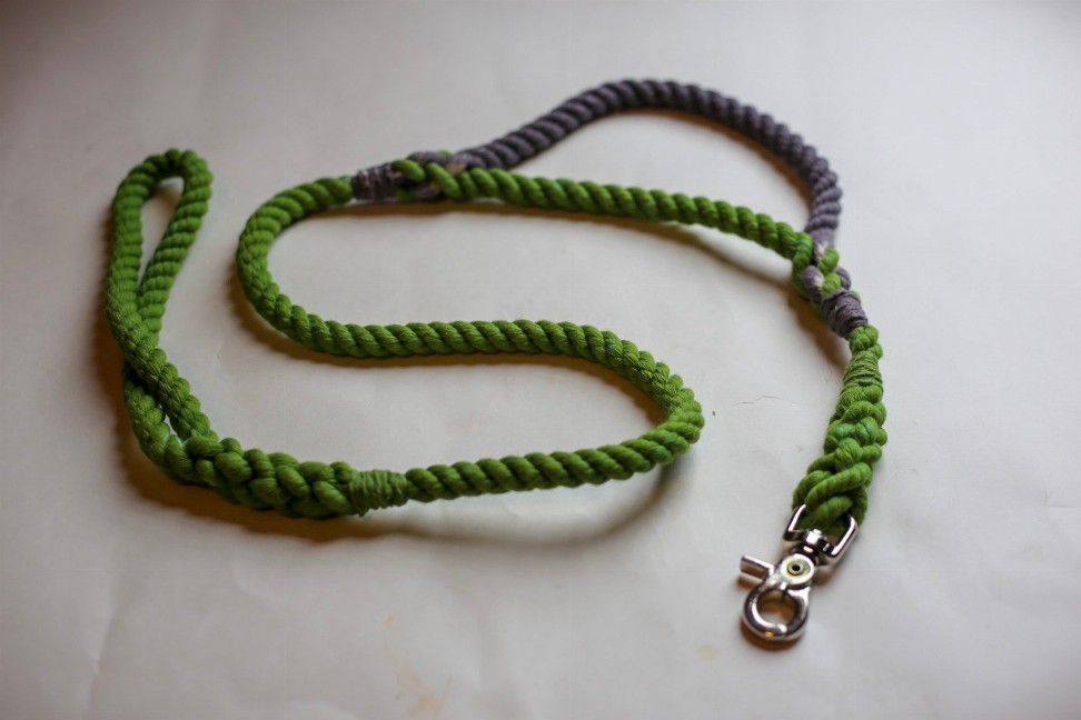Rope Dog Leash with Traffic Handle