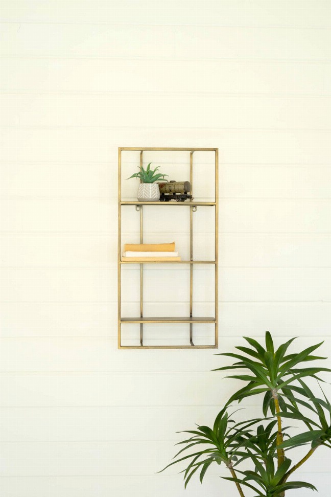 Antique Brass Wall Shelf