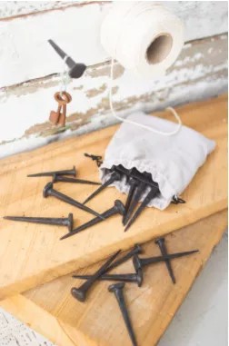 Bag Of Twenty-Four Hand Forged Nails - 12 Each Size