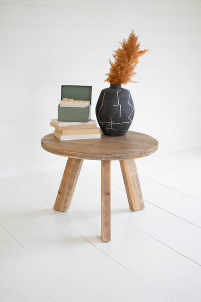 Round Wooden Side Table