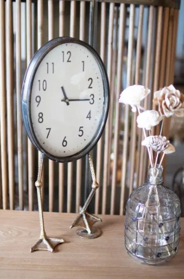 Table Clock With Duck Feet