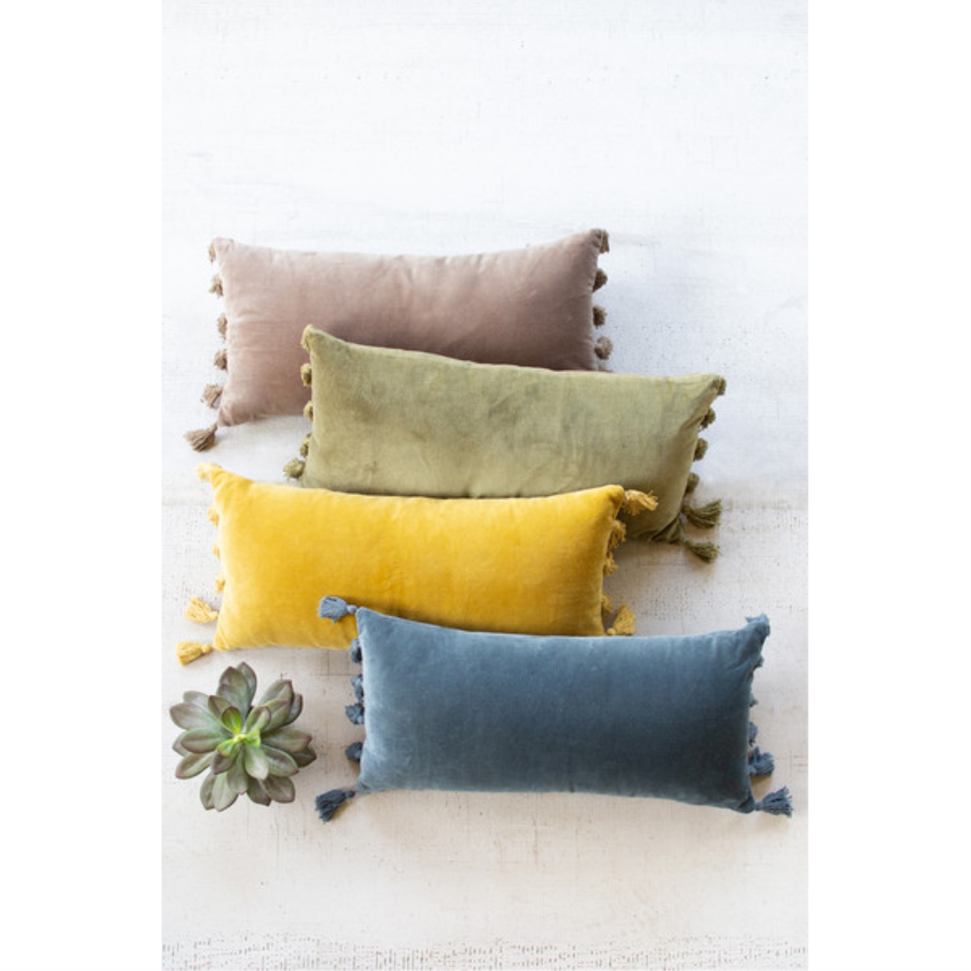 Velvet Lumbar Pillow - Honey