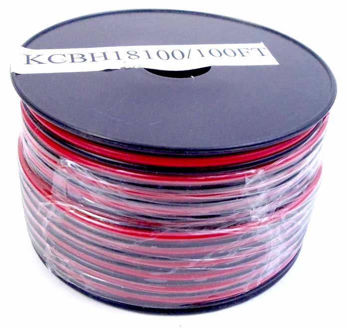 18 Gauge Red/Black Zip Wire 100' Roll