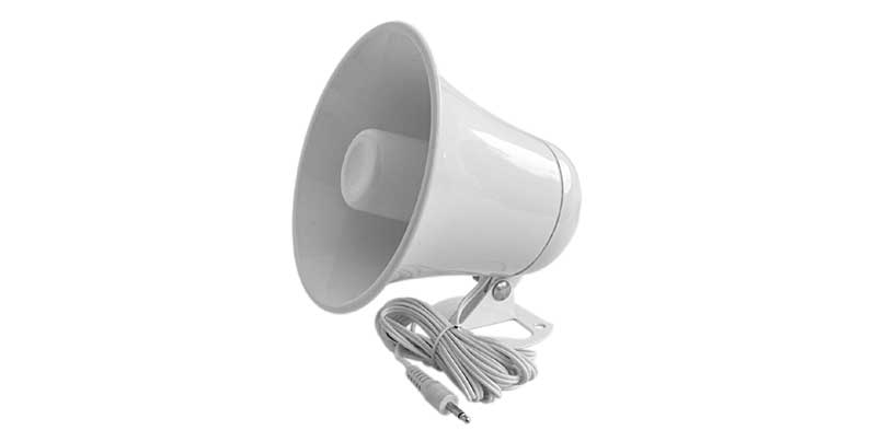 5" PA HORN, WHITE PLASTIC