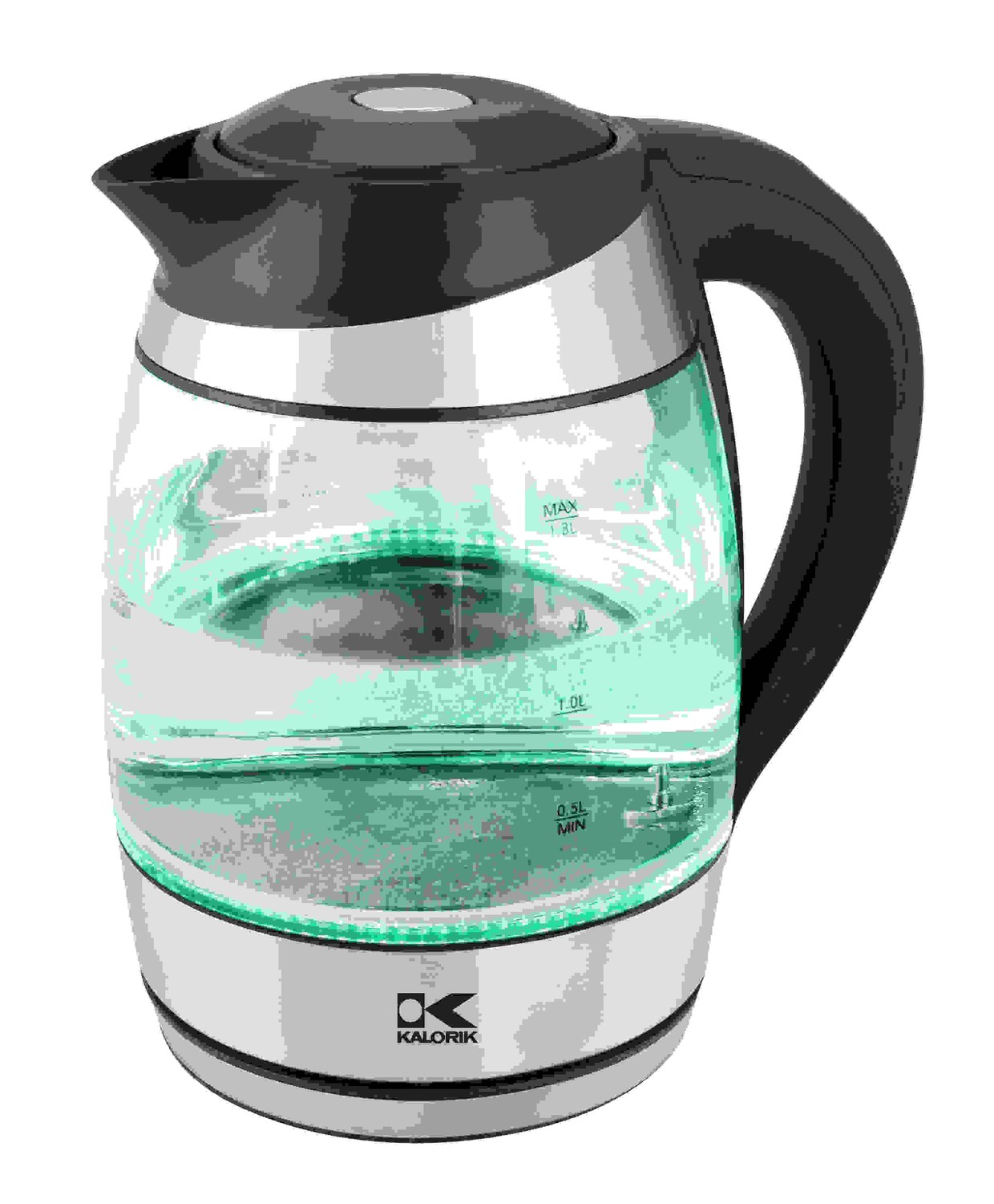 Kalorik Glass Digital Water Kettle with Color Changing LED lights