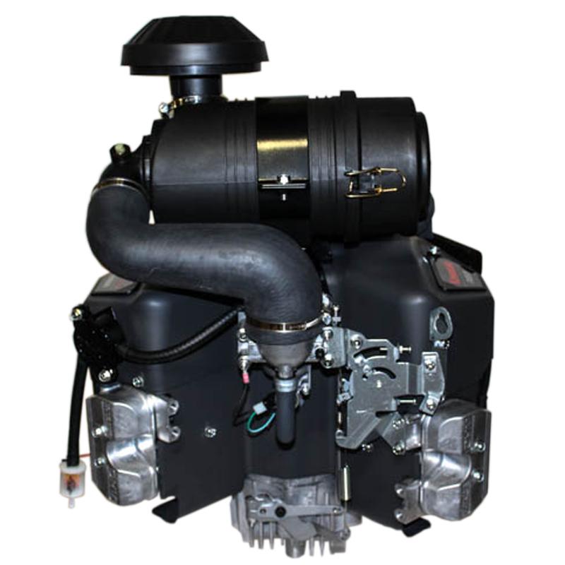 27hp Twin Cylinder Vertical 1-1/8"x4-9/32" Keyed Shaft, Electric Start, 30 Amp Alternator, Canister Air Filter, Fits Hustler, K