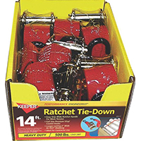 14FT X 2IN RATCHET TIE-DOWN, 500 LBS. WLL (1500 LBS. BREAK STRENGTH)