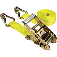 15FT X 1-3/4IN RATCHET TIE-DOWN, J-HOOKS, 1,666 LBS. WLL (5000 LBS. BREAK STRENGTH)