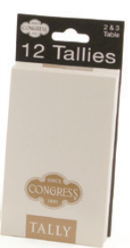 Congress White/Gold Bridge Tallies, 12-pack