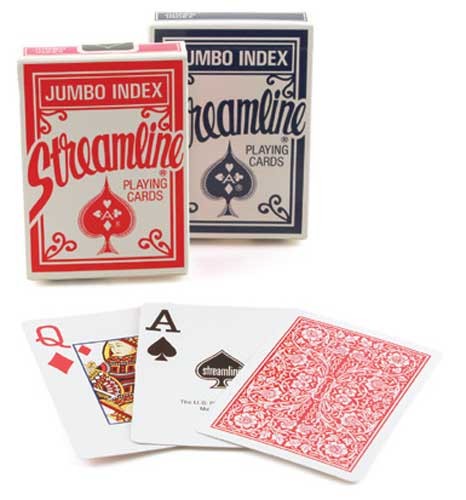 Streamline Poker, Jumbo Index, 12 Decks Red/Blue