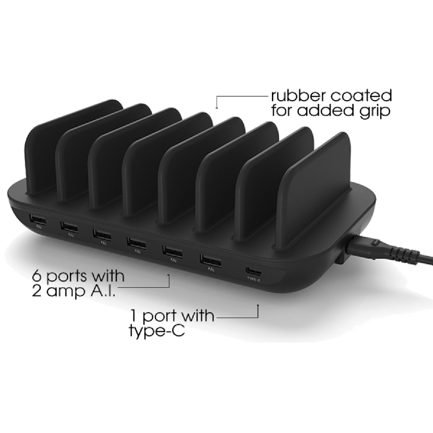 (2021 Klein Electronics Pocket-Multiusb) 6 Unit Multi-Charger For Pocket Radios