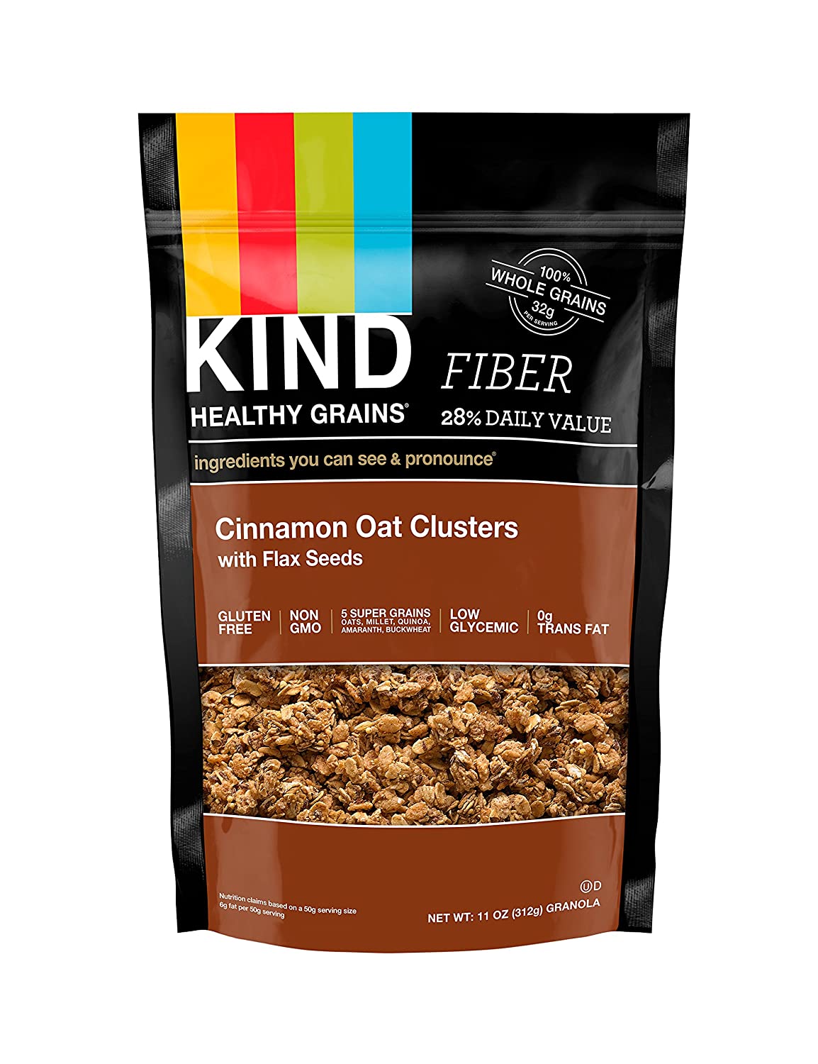 Kind Cinnamon Oat Clusterr with Flax Seed (6x11 Oz)