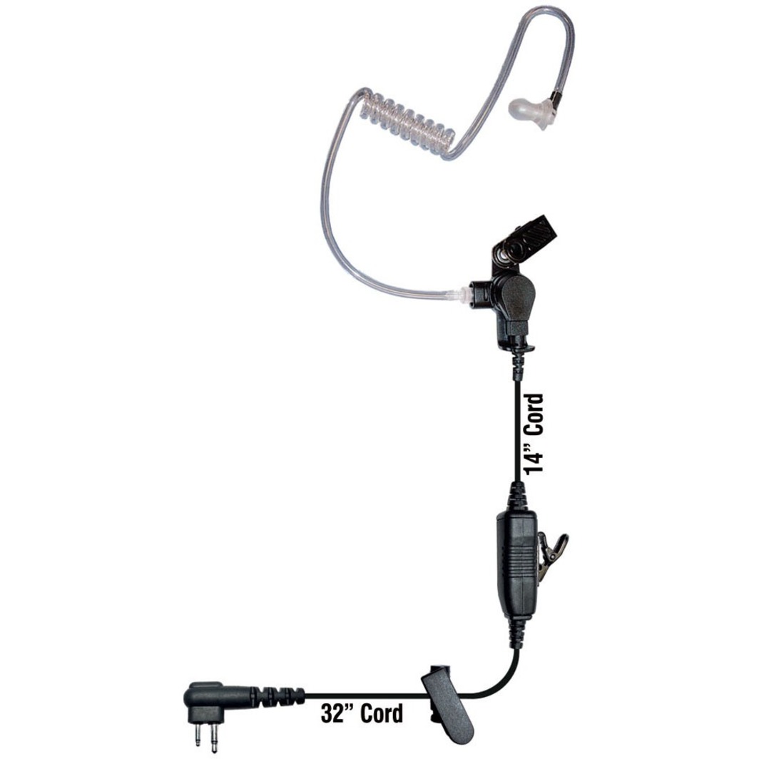 Earpiece W/Ptt Clear Accustic Coil/Motorola Radio