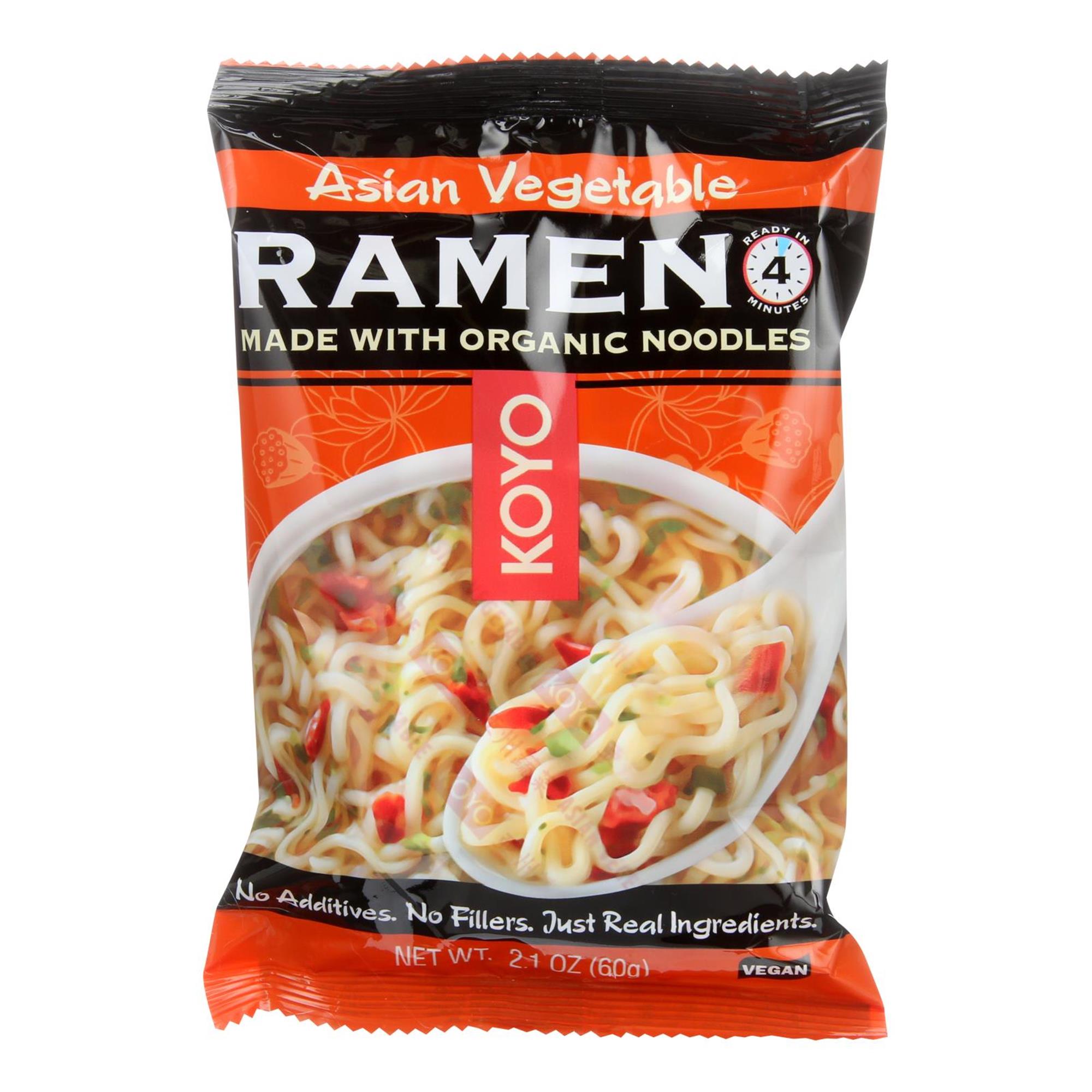 Koyo Foods Asian vegetable Dry Ramen (12x2.1 Oz)