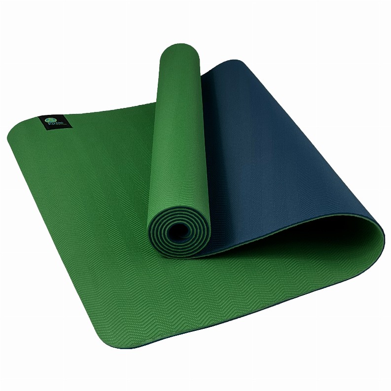 tpECOmat - Super Grippy Yoga Mat - 4mm SHAMROCK / NAVY