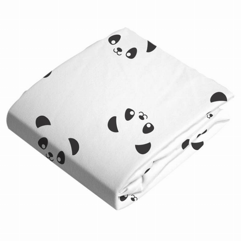 Change Pad Flannel Sheet - Pandas Black & White