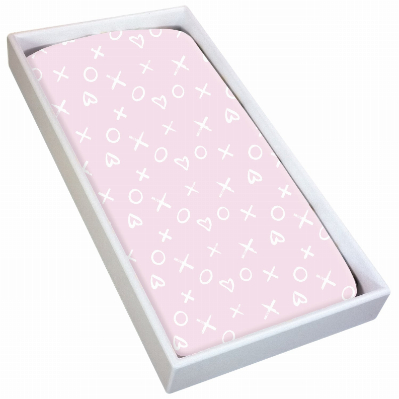Change Pad Sheet Flannel - Pink Xo