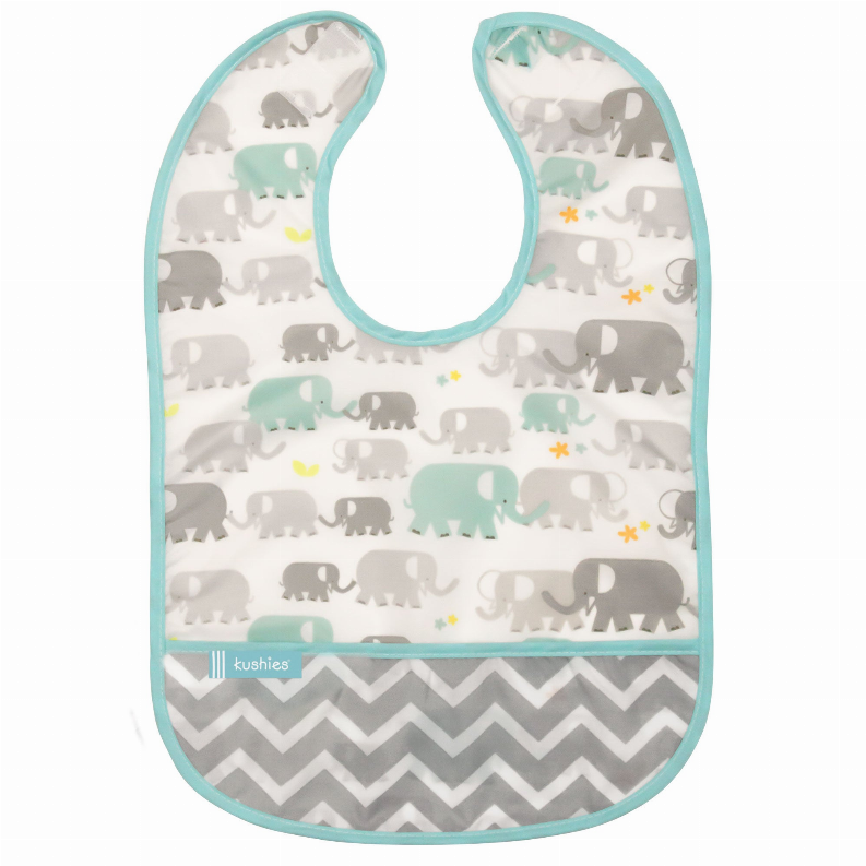 Cleanbib - 6-12m Elephants Print