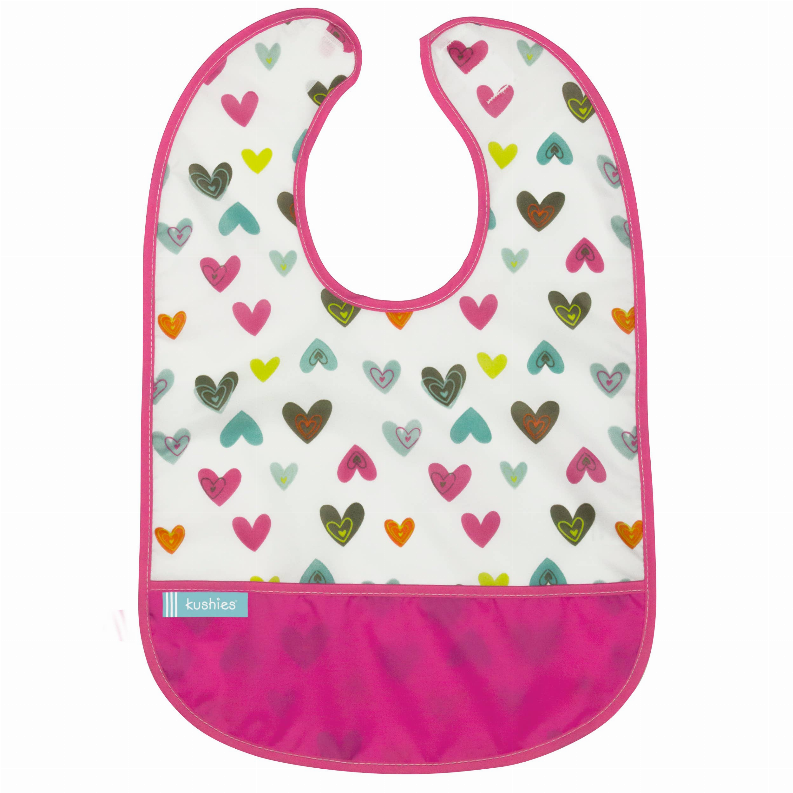 Cleanbib - 6-12m Hearts Print